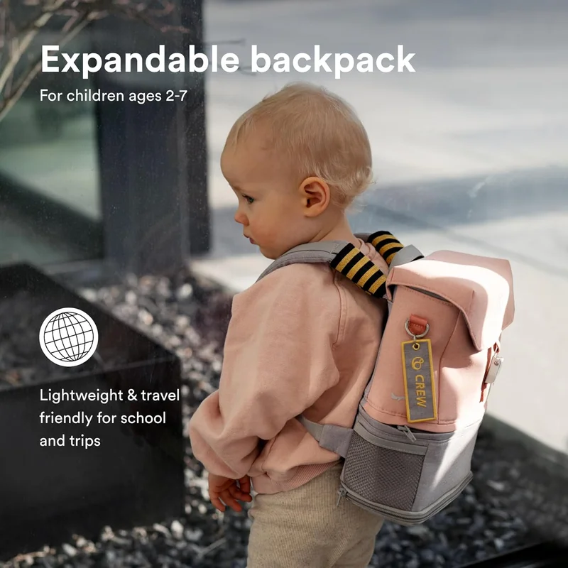 ستوك Stokke JetKids BackPack, Coral Pink - Expandable Design for Kids 2-7 Years Old