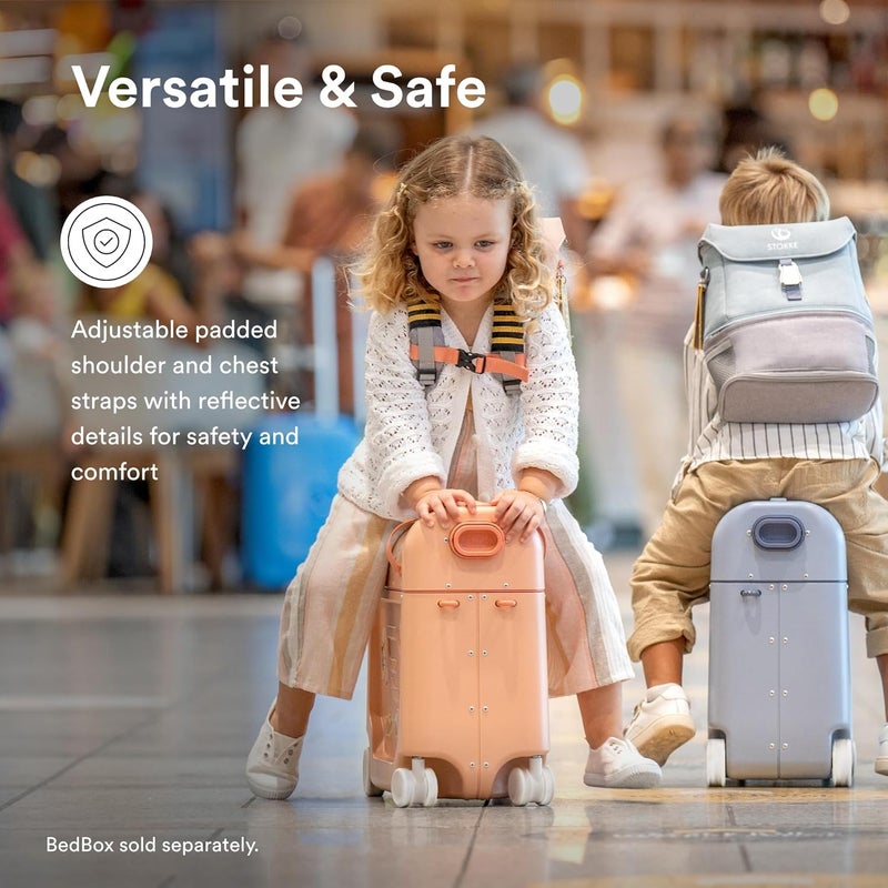 Stokke JetKids BackPack, Coral Pink - Expandable Design for Kids 2-7 Years Old - Image 4