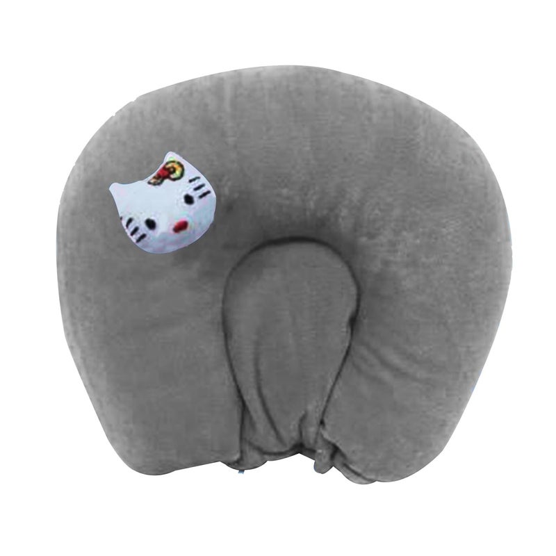 NME COLLECTION Mustard Pillow for New Born Baby, Ideal for Round Head Shaping Seed Pillow with Foam Cotton Cover for 0 to 12 Months Babies (Elephant) - Image 1
