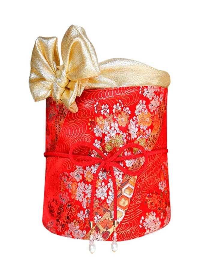CAMDOM Women's Japanese Kimono Taikoor Box Knot Obi Belt 4 Pcs Vintage Jacquard Cotton Waistband Yukata Robe Accessories - Image 3
