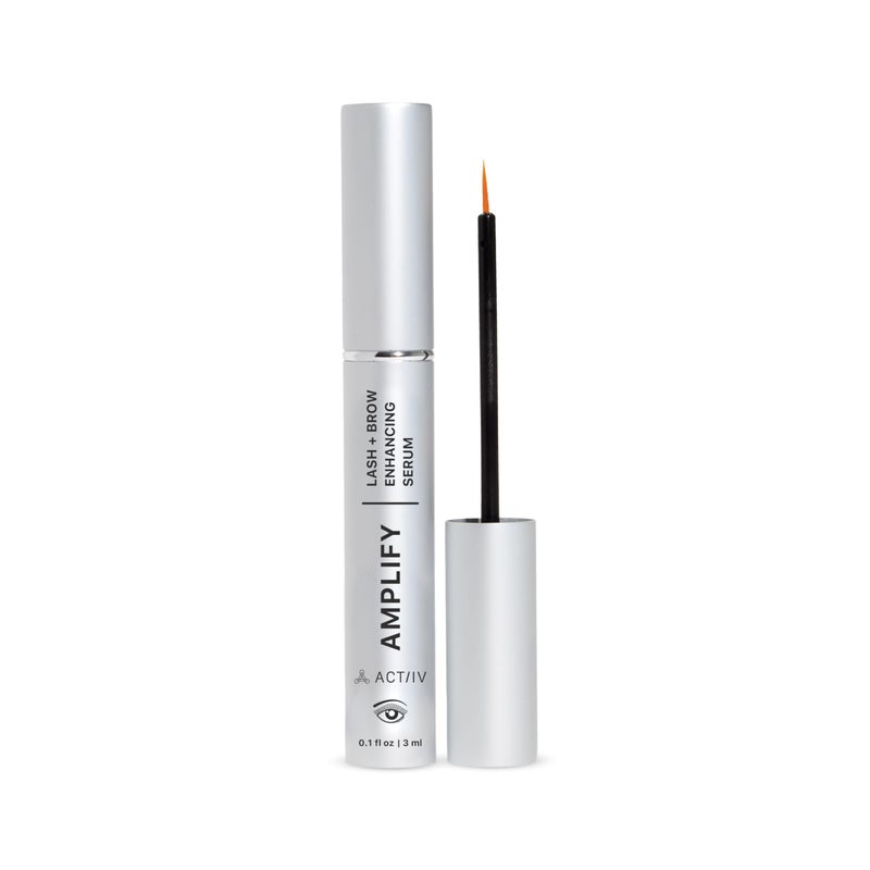 ACTIIV Amplify Lash  Brow Serum  Promotes Thicker Fuller Lashes  Brows Strengthens  Nourishes Hair Follicles Lightweight Formula Vegan PlantBased All Hair Types 3 mL  01 oz