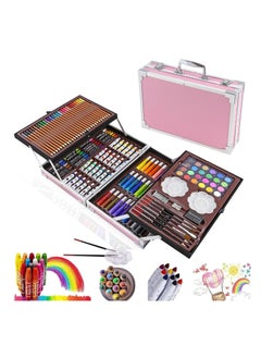 Generic Art Set 145pcs with Portable Box, Professional Artists Drawing Set for Kids, Teens and Adults Including Colored Pencils, Watercolor Paints, Oil Pastels  - Image 1