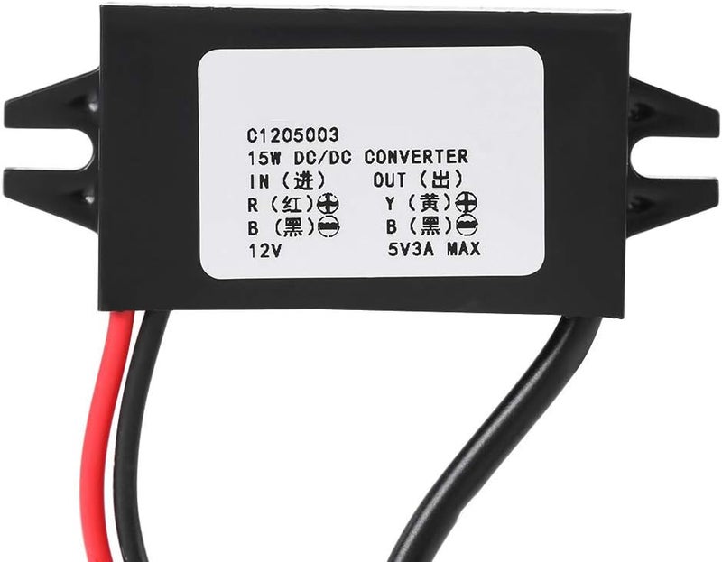 klarako Voltage Converter, DC DC Micro USB Voltage Converter, 12V to 5V 3A Car Voltage Converter, Micro USB Converter Step Down Regulator for Car Smartphone - Image 5