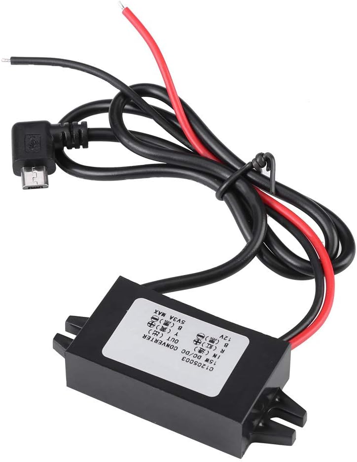 klarako Voltage Converter, DC DC Micro USB Voltage Converter, 12V to 5V 3A Car Voltage Converter, Micro USB Converter Step Down Regulator for Car Smartphone - Image 4