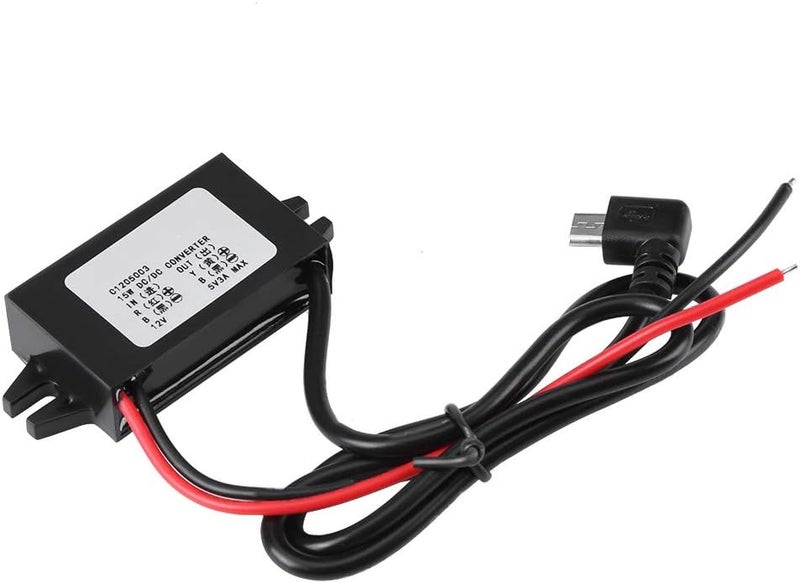 klarako Voltage Converter, DC DC Micro USB Voltage Converter, 12V to 5V 3A Car Voltage Converter, Micro USB Converter Step Down Regulator for Car Smartphone - Image 3