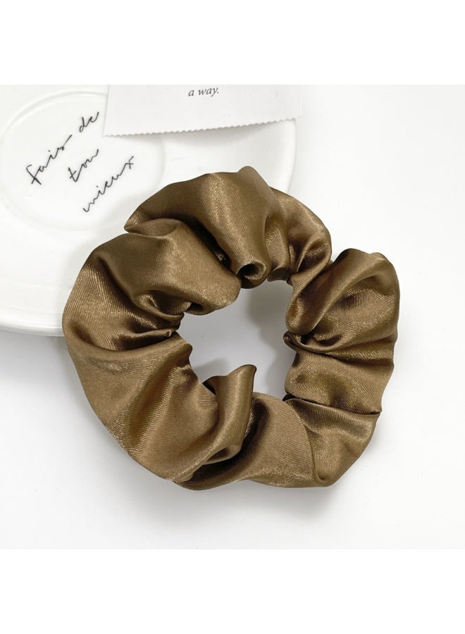 12 Pcs Satin Hair Scrunchies, Soft & Comfortable Satin Scrunchy, Hair Ties Bows Ropes, Elastics Ponytail Holders for Women Girls Hair Accessories(Earthy Shades) - Image 4
