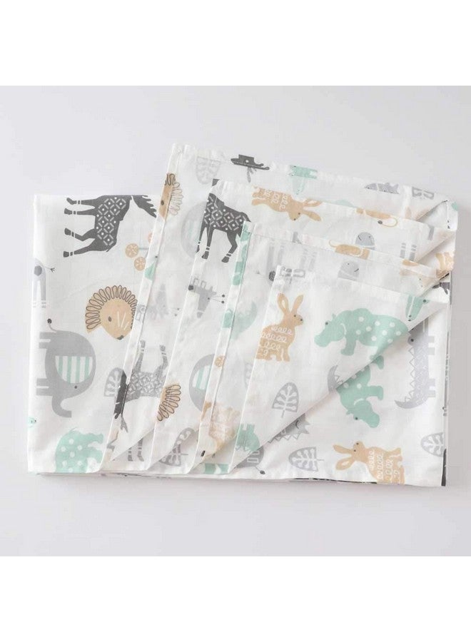 Emenpy 3 Piece 100% Cotton Toddler Sheet Pillowcase Set for Boys and Girls,Include Fitted Sheet,Top Sheet and Envelope Pillowcase,Cute Cartoon Pattern,Soft Skin-Friendly Breathable (Animals) - Image 5