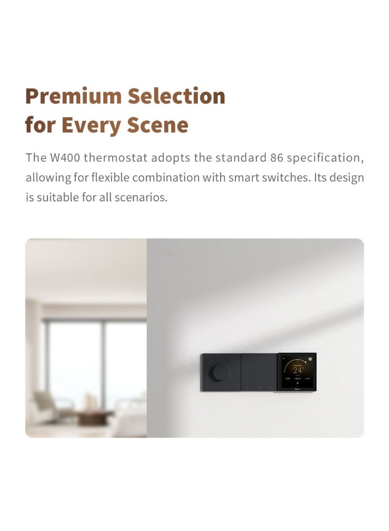 Aqara Smart Thermostat W400 FCU version WT-A02D ,Zigbee WIFI Bluetooth,Whole-Home Climate Control System-Global version Gray - Image 4