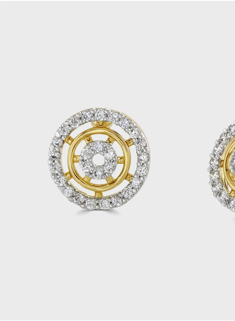 باكلي لندن Pave And Polished Hoop Earring