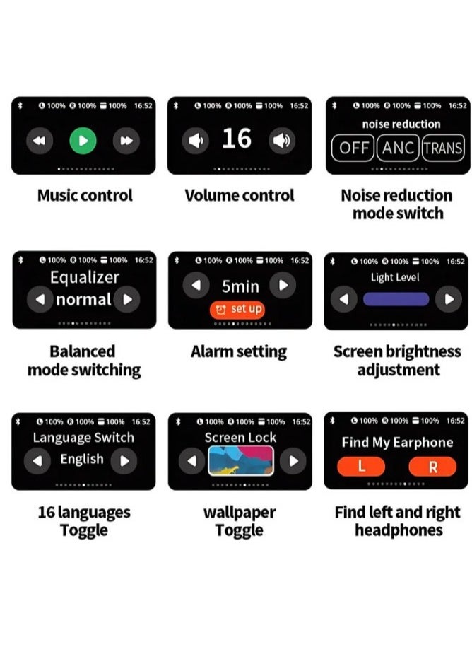 MMG - Truly Wireless Earbuds with built-in LCD Touchscreen ANC, ENC, Music & Camera Control - Image 1