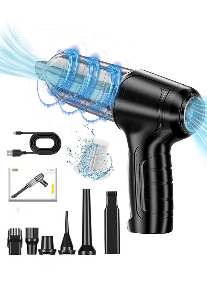 XnYao Cordless Vacuum Cleaner 12000PA, 120W High Power Handheld Car Vacuum Cleaner  & Air Duster, 3-In-1 Portable Mini Car Vacuum Cleaner  For Car, Home, Office, Pet  - Image 1