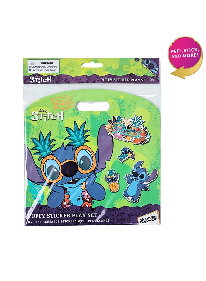 Disney Stitch Puffy Sticker Play Set | 30 Reusable Sticker | Peel, Stick & More | Age 3+ - Image 3