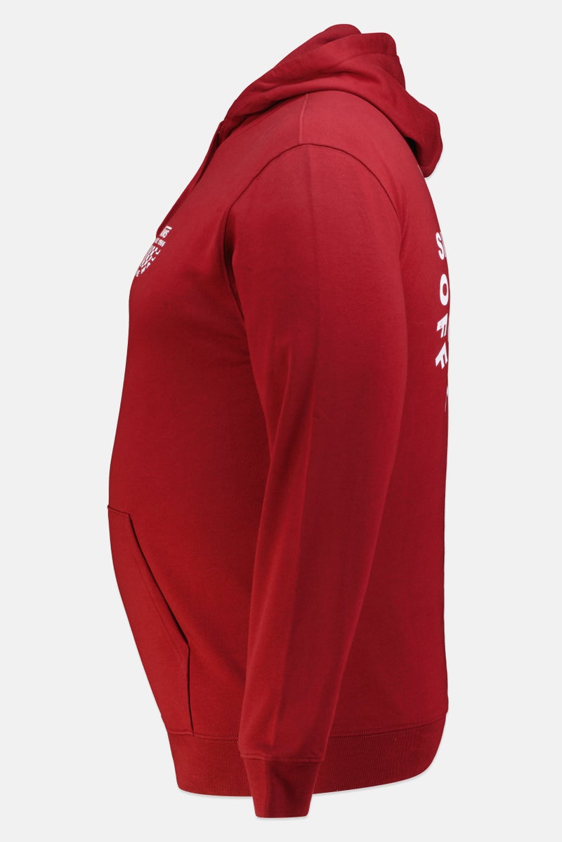 VANS Men Brand Logo Long Sleeve Hoodie, Maroon - Image 2