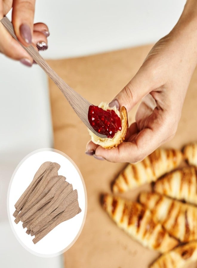 INOOMP 30Pcs Wooden Butter Spreaders Wood Cheese Peanut Jelly Jam Sandwich Cream Spreader Breakfast Dessert Condiment Spatula Spatulas for Kitchen Baking Tool - Image 5