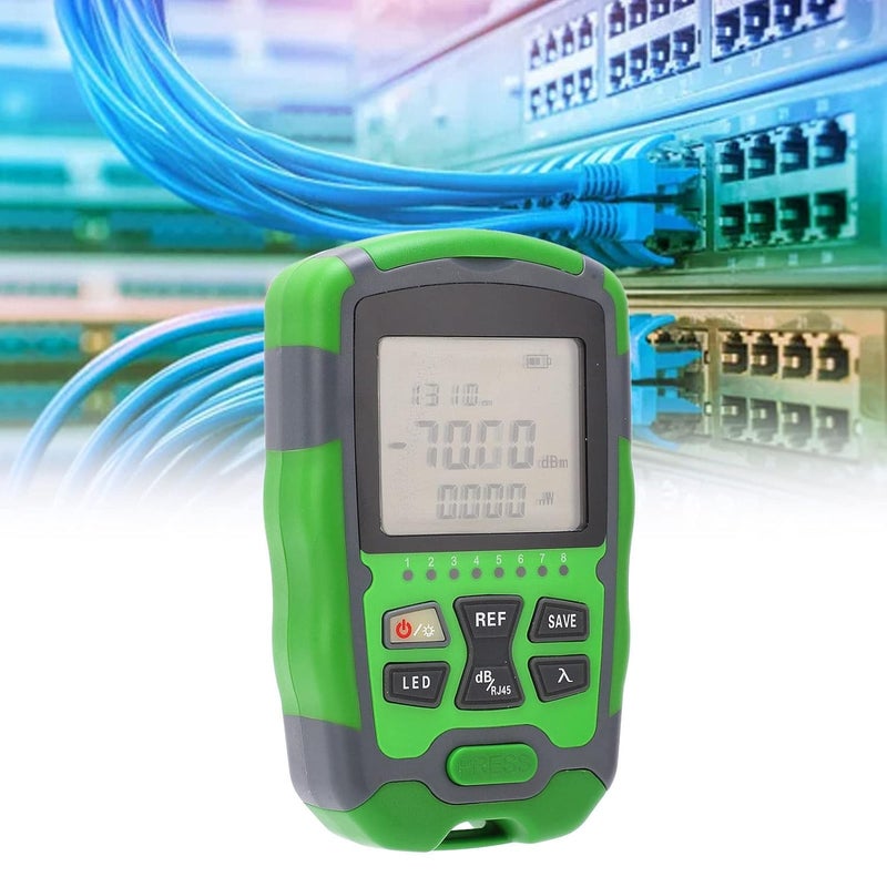 klarako Optical Fiber Power Meter Fiber Optic Photometer, 10dBm Fiber Optic WelderFiber Optic Tester 10dBm Optical Fiber Power Meter Digital Display Optical Cable Tester Test Test - Image 2