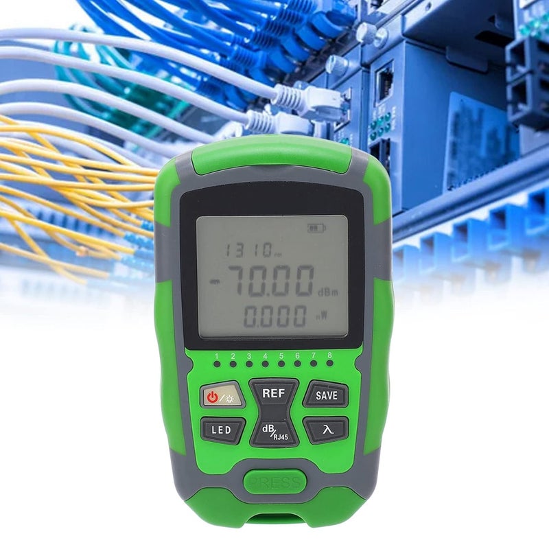 klarako Optical Fiber Power Meter Fiber Optic Photometer, 10dBm Fiber Optic WelderFiber Optic Tester 10dBm Optical Fiber Power Meter Digital Display Optical Cable Tester Test Test - Image 3