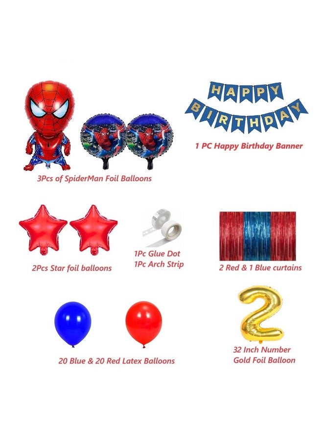 Urban Classic - Urban Classic SpiderMan theme Happy Birthday Decoration kit for Boys and Gilrs | Birthday decoration items (2nd Birthday) - Image 1