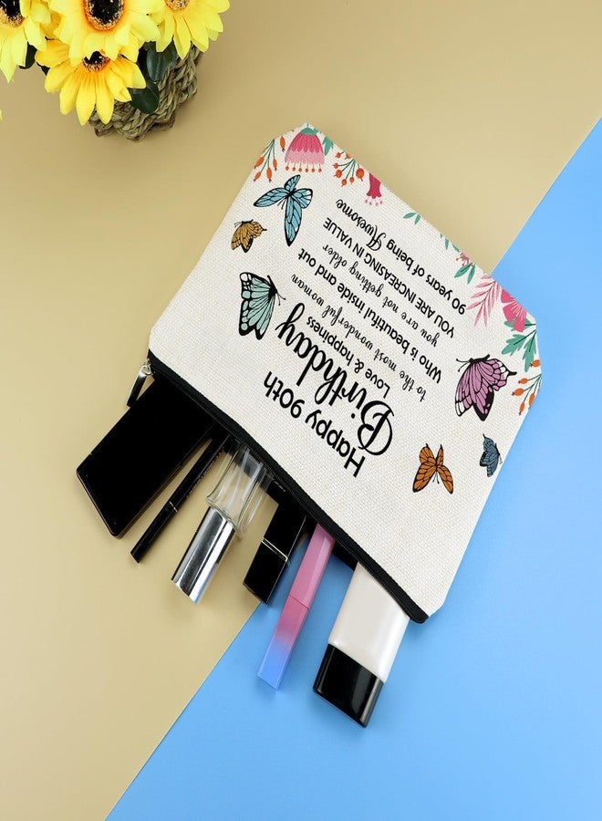 Mikela 90th Birthday Gifts for Women Makeup Bag Gifts for 90 Year Old Woman Happy 90 Birthday Party Decor Cosmetic Bag 1935 Bday Gift for Grandma Mom Aunt Nana Travel Toiletry Pouch - Image 4