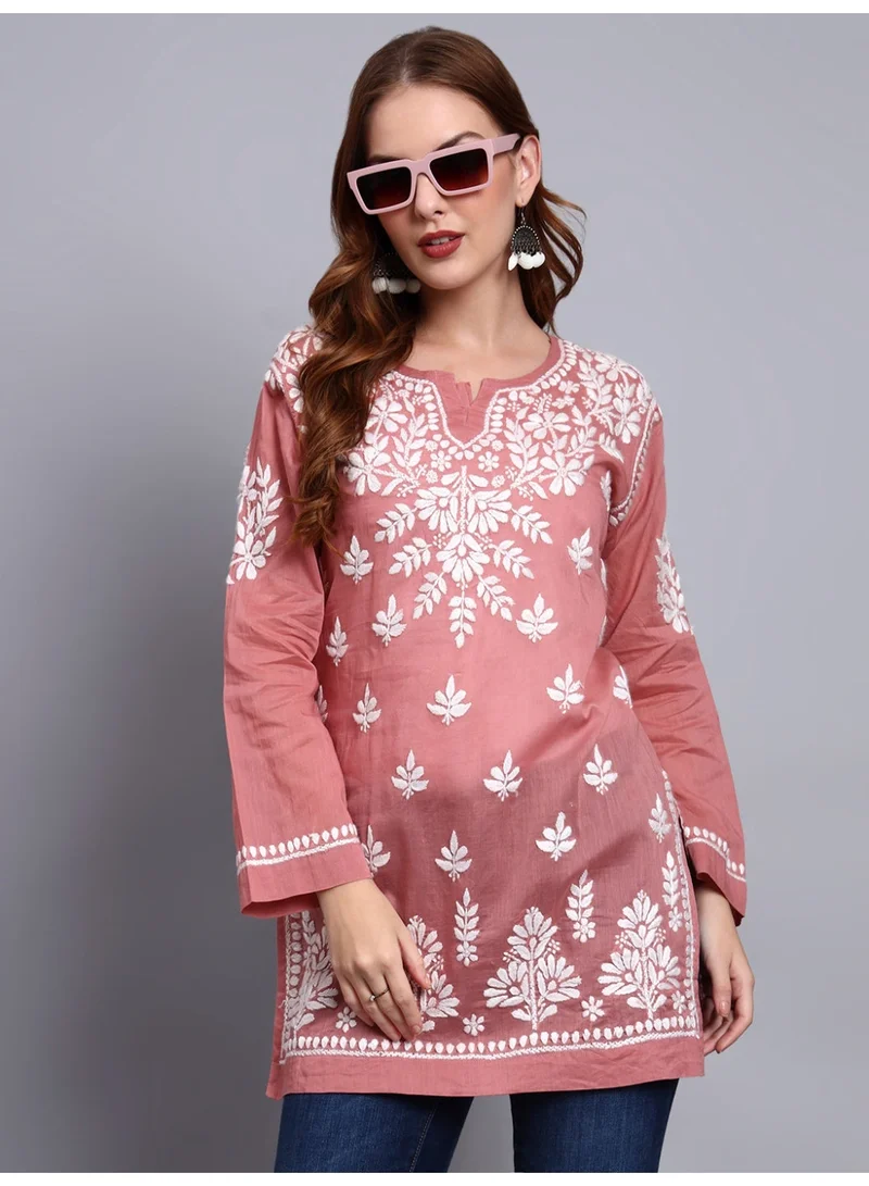 الايا توب قصير نسائي مطرز يدوياً شكنكاري من القطن - AL3724