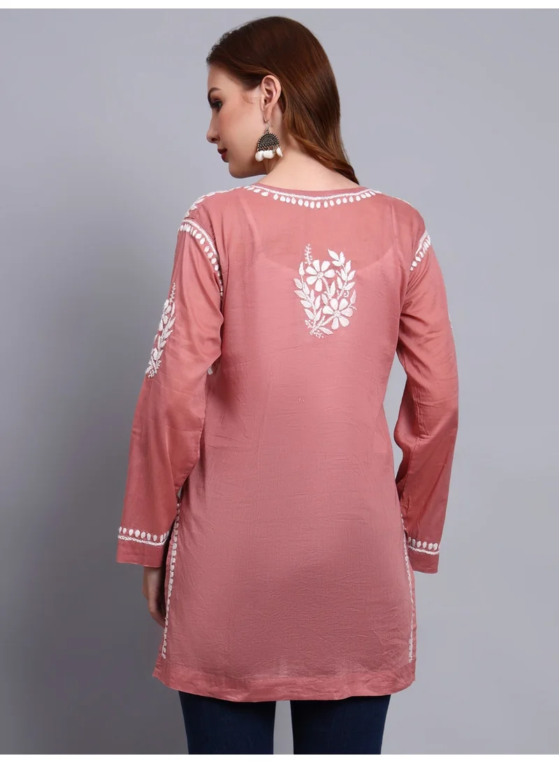 الايا توب قصير نسائي مطرز يدوياً شكنكاري من القطن - AL3724