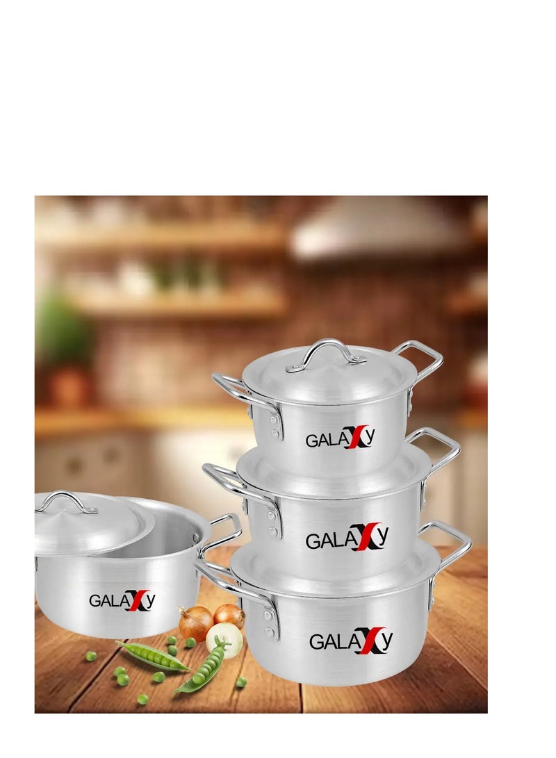 Galaxy 4-piece Aluminum Metal Finish Casserole Set is designed for versatile use across