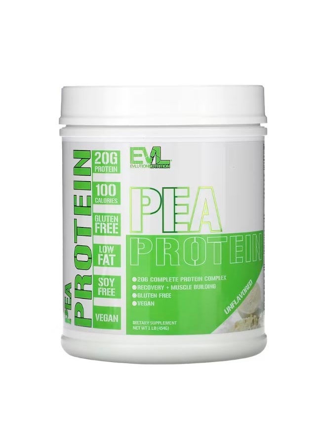 EVLUTION NUTRITION Pea Protein Unflavored 1 lb 454 g  - Image 1