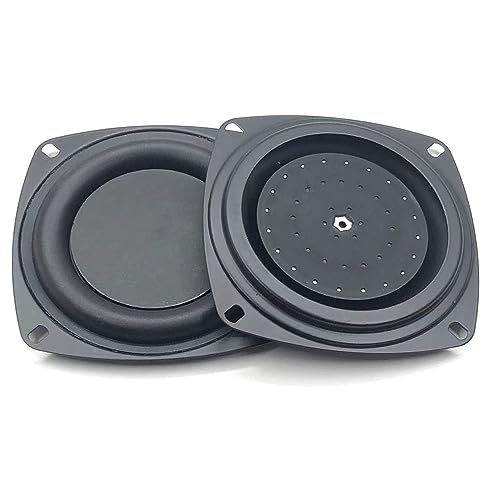 CCeCCe 2 Pack 4 Inch Woofer Vibrating Membrane Iron Rubber Vibration Diaphragm Plate Replacement Passive Radiator Film for Bass Speaker Subwoofer Loudspeaker Audio DIY Repair - Image 2