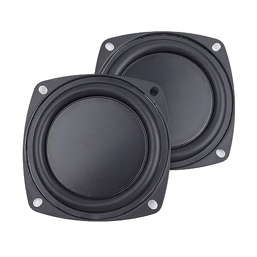 CCeCCe 2 Pack 4 Inch Woofer Vibrating Membrane Iron Rubber Vibration Diaphragm Plate Replacement Passive Radiator Film for Bass Speaker Subwoofer Loudspeaker Audio DIY Repair - Image 1