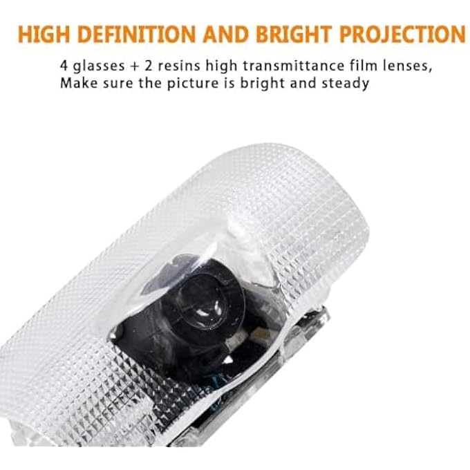 Khazna Led Car Door Logo Light Projector Welcome Laser Lights Car Door Courtesy Lights 3D Logo Door Lights White Led Projector Lamps For Series Door Light Replacement 4 Pack - Image 3