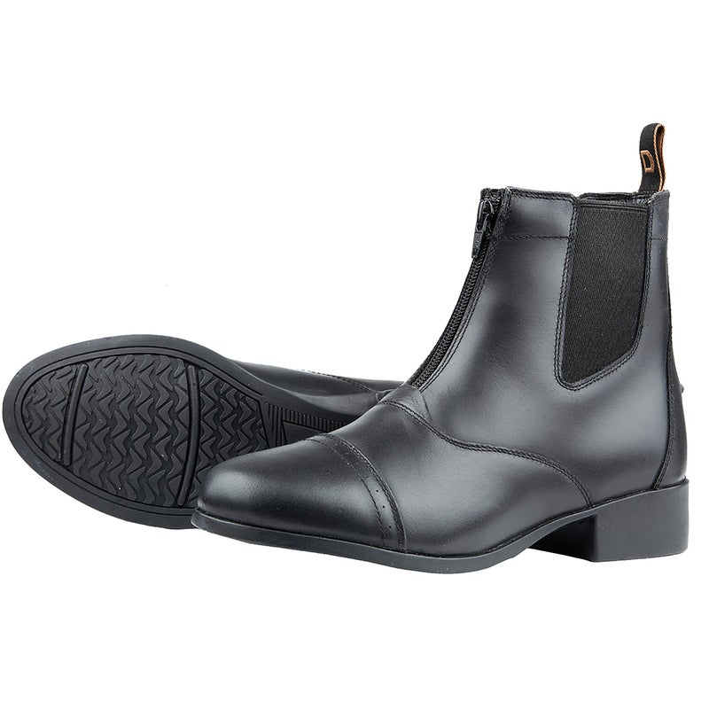 Dublin Foundation Zip Paddock Boots, Black, Childs 10 - Image 5