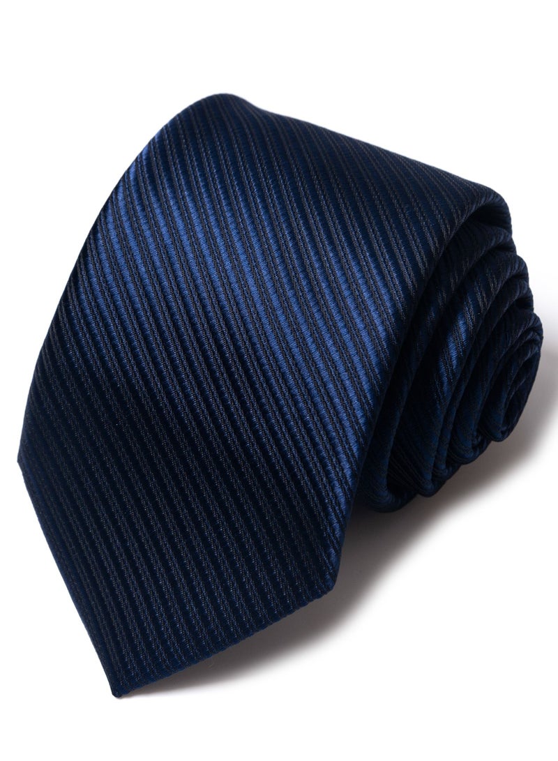 Dark Blue Stripe Polyester Necktie