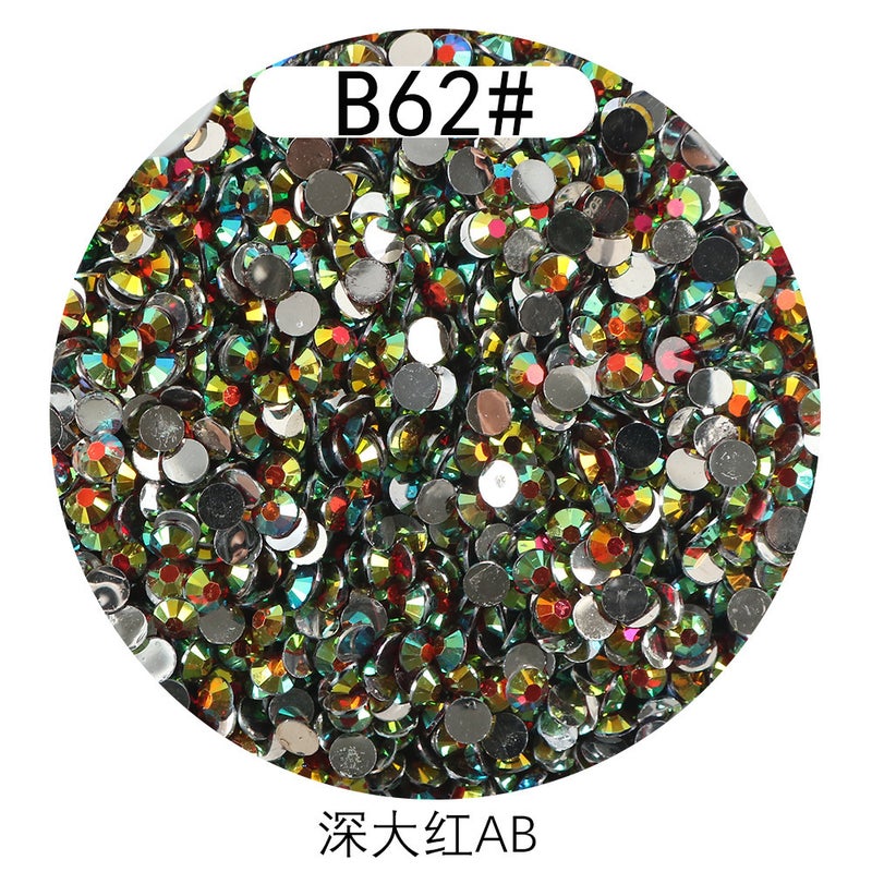 Selling Semi-Circle Resin Diamond Fantasy Jelly Ab Color Nail Diamond Mobile Phone Case Violent Bear Sticker Diamond Diy Accessories - Image 1