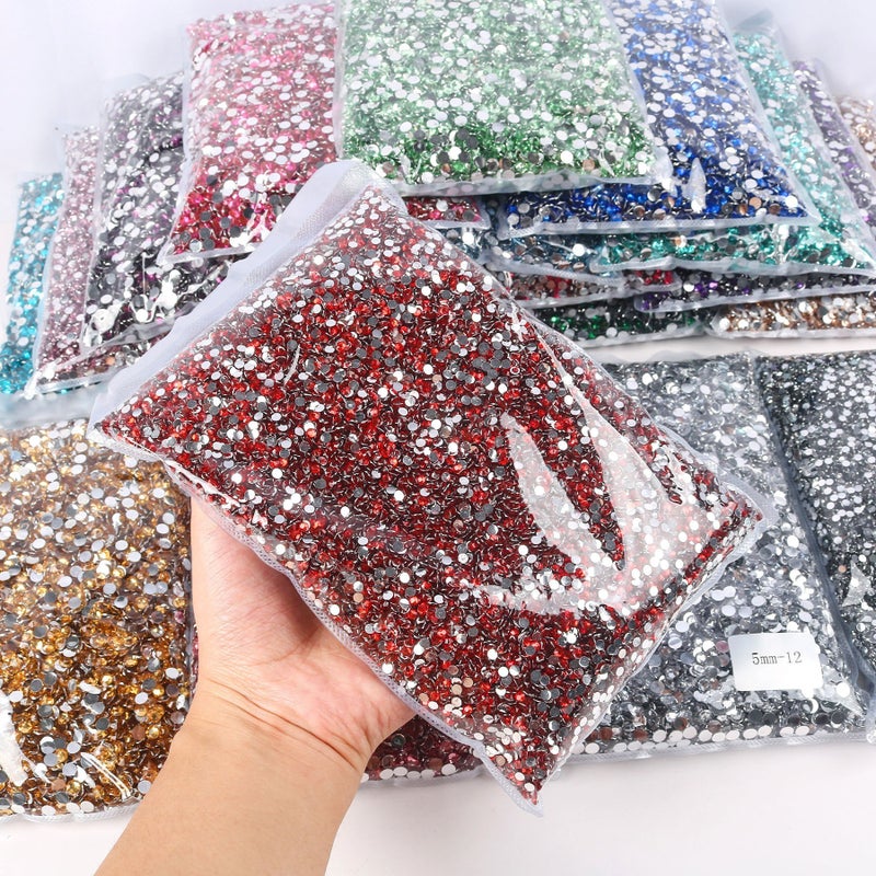 Selling Semi-Circle Resin Diamond Fantasy Jelly Ab Color Nail Diamond Mobile Phone Case Violent Bear Sticker Diamond Diy Accessories - Image 3