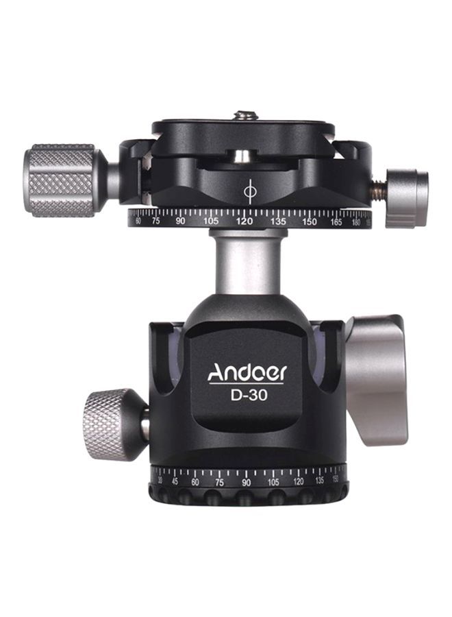 NIBEMINENT Aluminum Alloy Ball Head For Tripod Black/Silver  - Image 1