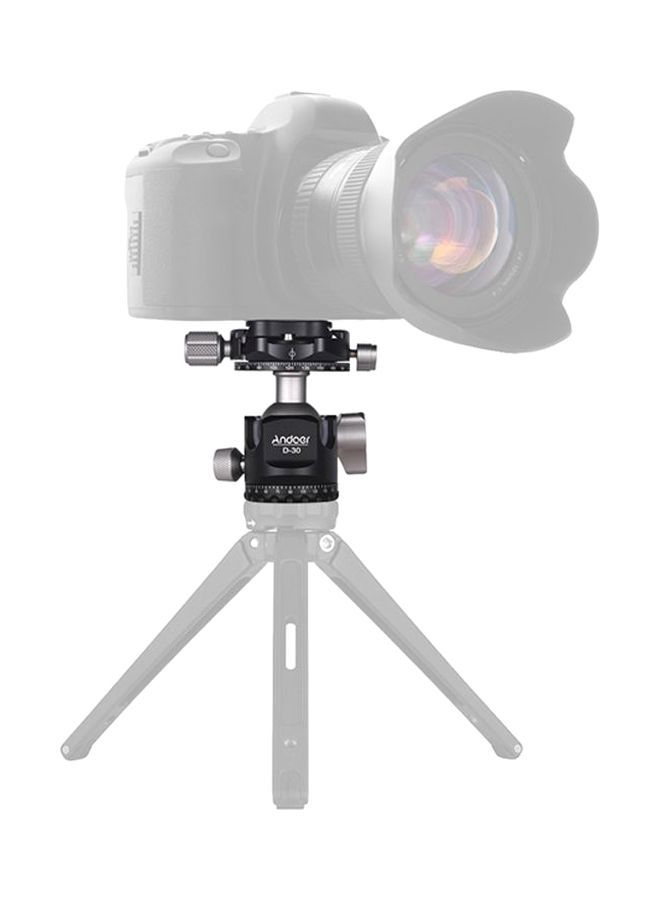 NIBEMINENT Aluminum Alloy Ball Head For Tripod Black/Silver  - Image 3