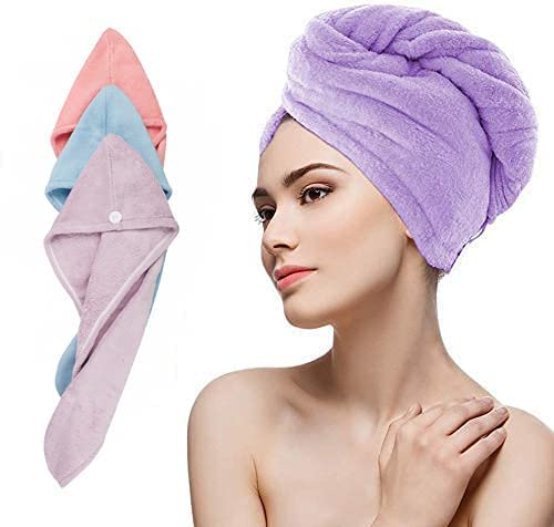 G.FIDEL Women's Cotton Quick Absorbent Hair Drying Magic Hair Towel Wrap (Mulitcolor) - Image 1