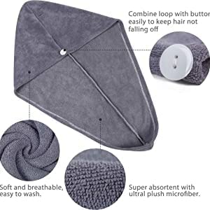 G.FIDEL Women's Cotton Quick Absorbent Hair Drying Magic Hair Towel Wrap (Mulitcolor) - Image 4