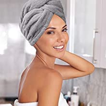 G.FIDEL Women's Cotton Quick Absorbent Hair Drying Magic Hair Towel Wrap (Mulitcolor) - Image 5