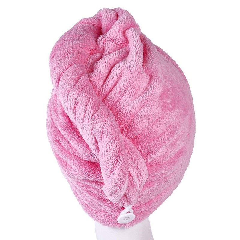 G.FIDEL Women's Cotton Quick Absorbent Hair Drying Magic Hair Towel Wrap (Mulitcolor) - Image 3