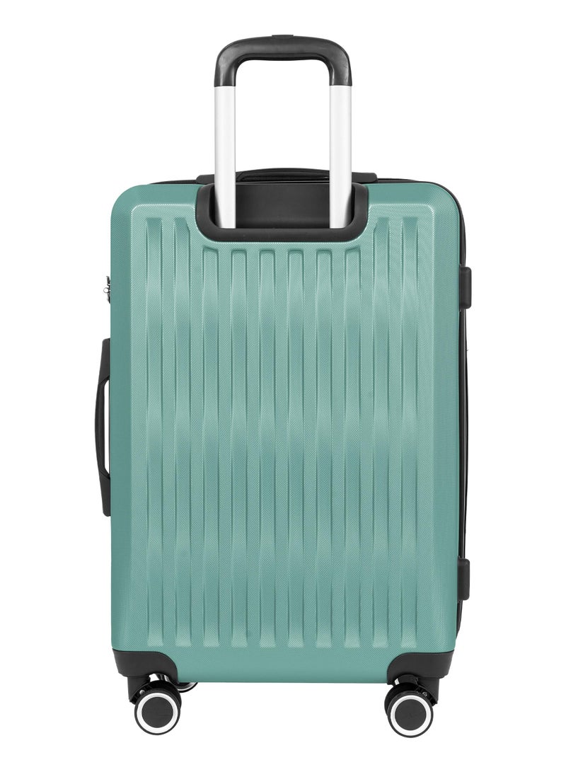 بارا جون طقم حقائب سفر صلبة من مادة  بثلاث قطع بعجلات دوارة مقاس صغير  كجم ومتوسط  كجم وكبير  كجم - أخضر نعناعي - Image 3