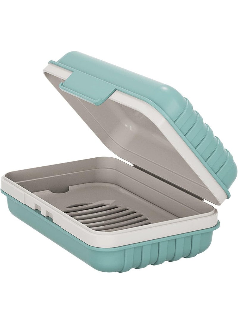 Travel Soap Holder with Lid - Draining Soap Box for Shower -Compact Travel Soap Case Leak-Proof Design for Camping, Hiking, Gym & Outdoor Use | Keeps Soap Dry & Hygienic - Image 1