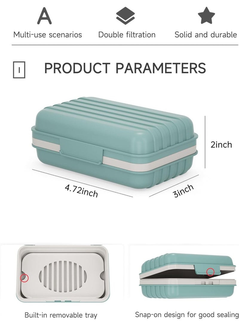 Travel Soap Holder with Lid - Draining Soap Box for Shower -Compact Travel Soap Case Leak-Proof Design for Camping, Hiking, Gym & Outdoor Use | Keeps Soap Dry & Hygienic - Image 2