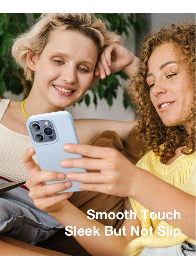 Houmt - iPhone 15 Pro Max Case Silicone with 1X Camera Protector+ 1X Screen Protector Compatible with iPhone 15 Pro Max Cover Liquid Soft Silicone Inside Microfiber Lining Slim Thin Protective Case Cover - Image 1