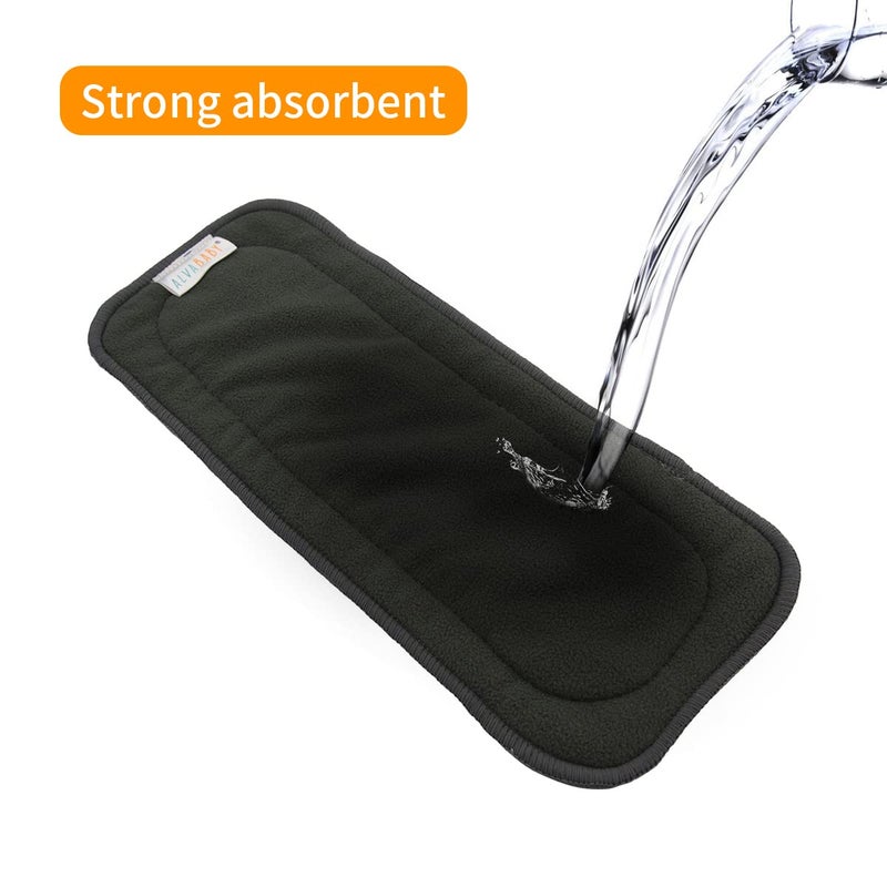 ALVABABY أ inserts ALVABABY القابلة لإعادة الاستخدام 5 طبقات 6 عبوات لحفاضات القماش للأطفال وأغطية حفاضات القماش 6ZTN - Image 5