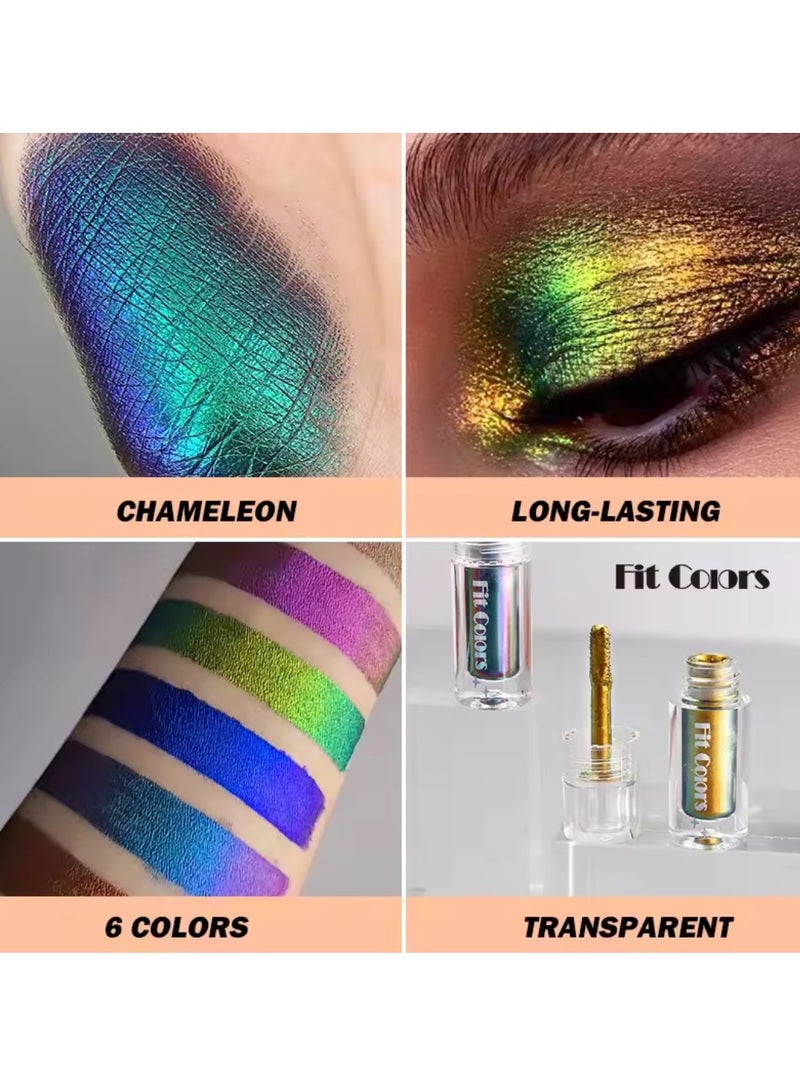 Fit Colors مكياج جليتر سائل متعدد الاستخدامات للعيون والشفاه جليتر سائل للعيون بألوان مكثفة يدوم طويلاً يجف بسرعة ألوان لامعة 04 - Image 3