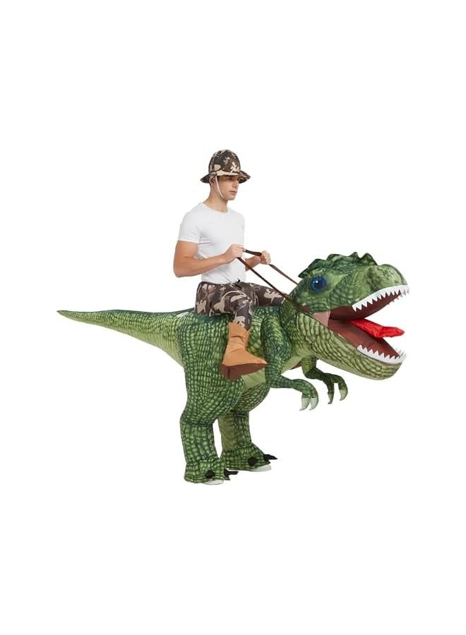 Loquat Inflatable Dinosaur Riding T Rex Air Blow up Funny Party  Costume for Adult - Image 4