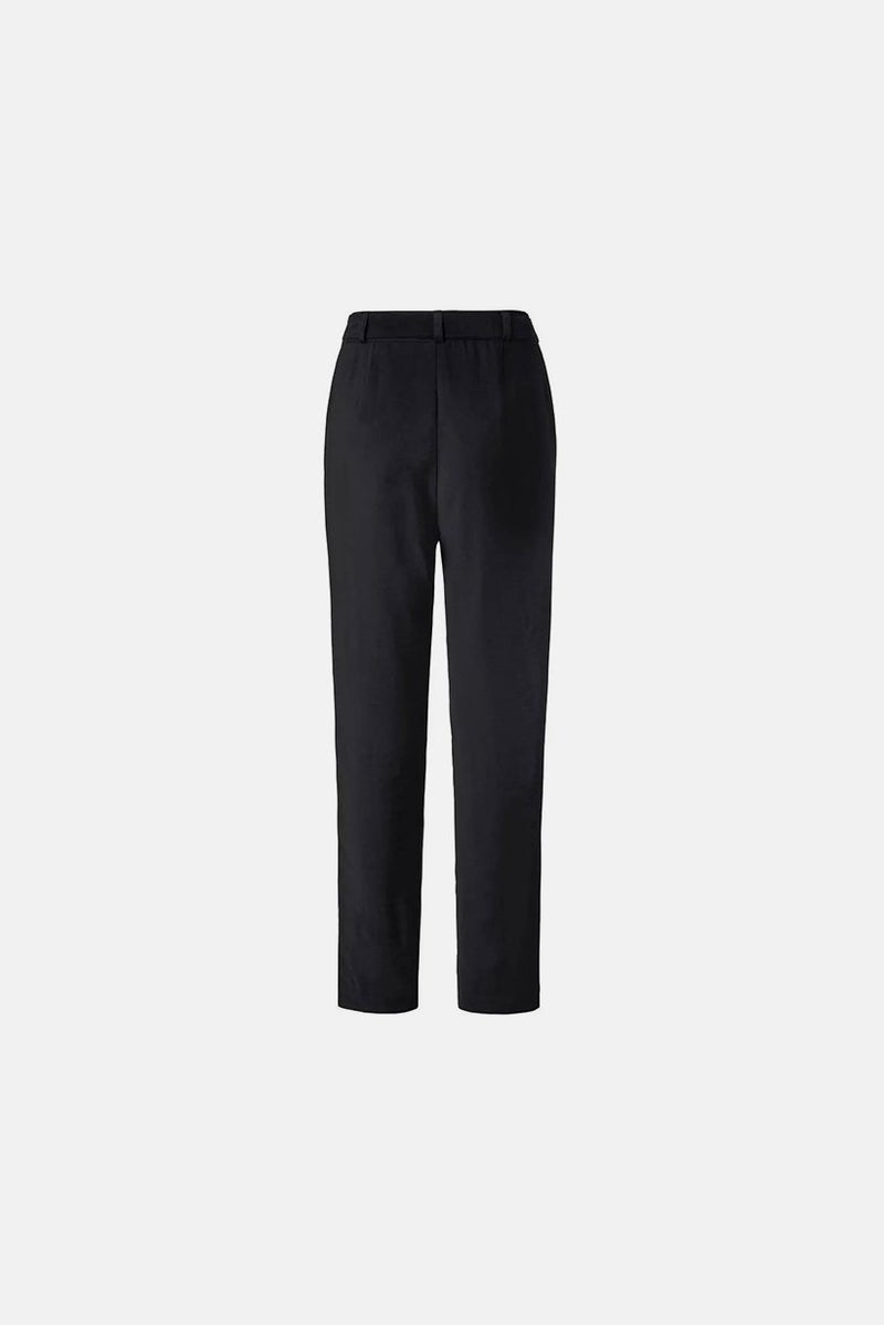 Tchibo Women Plain Tie Belt Woven Trousers, Black - Image 3
