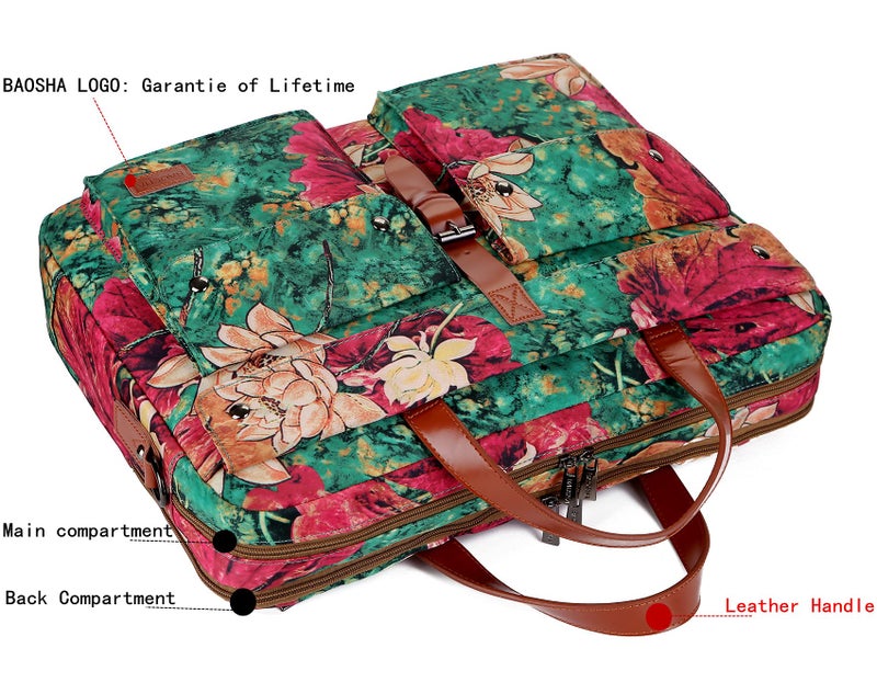 Baosha Multicoloured 17inch Laptop Computer Bag Messenger Bag Briefcase for Women BC-07 (BS) - Image 5