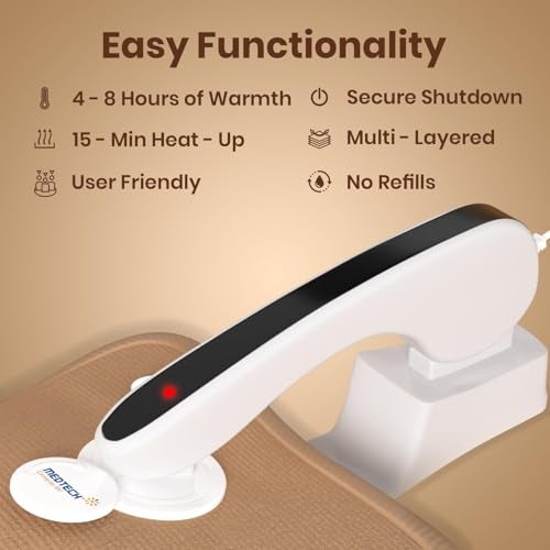 MEDTECH® Premium Electric Hot Water Gel Bag for Pain Relief | Reusable, Flexible Heating Bag for Period Cramps, Muscle Aches, Back Pain and Cold Relief | 6 Layers of Protection | Coffee Brown - Image 5
