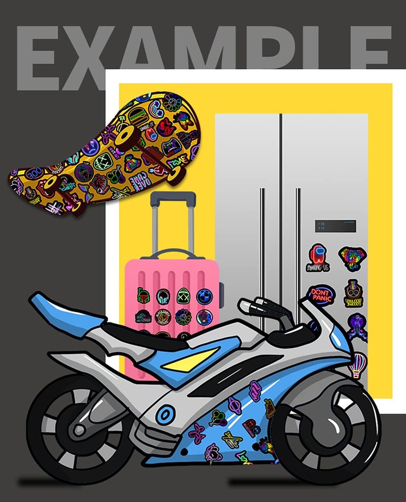 JZS 50 Pcs Waterproof Graffiti Stickers, for Cell Phones Computers Notebooks Mugs Cars Motorcycles Bicycles Decoration (Style A) - Image 4